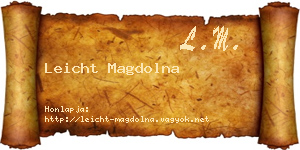 Leicht Magdolna névjegykártya