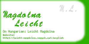 magdolna leicht business card